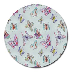 Hd-wallpaper-buterfly Round Mousepads by nate14shop