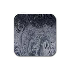 Ice Frost Crystals Rubber Coaster (square) by artworkshop