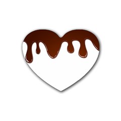 Chocolate Rubber Coaster (heart) by nate14shop