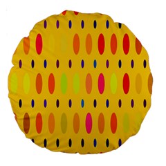 Banner-polkadot-yellow Large 18  Premium Round Cushions by nate14shop