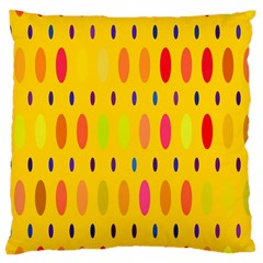 Banner-polkadot-yellow Large Cushion Case (two Sides) by nate14shop