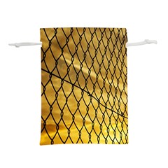 Chain Link Fence Sunset Wire Steel Fence Lightweight Drawstring Pouch (s) by artworkshop