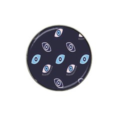 Eyes Evil Eye Blue Pattern Design Hat Clip Ball Marker (10 Pack) by artworkshop