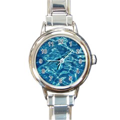 Surface Abstract  Round Italian Charm Watch by artworkshop