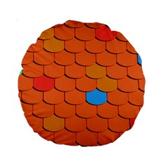 Phone Wallpaper Roof Roofing Tiles Roof Tiles Standard 15  Premium Round Cushions by artworkshop