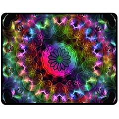 Pride Mandala Fleece Blanket (medium)  by MRNStudios