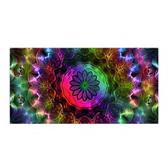 Pride Mandala Satin Wrap 35  X 70  by MRNStudios