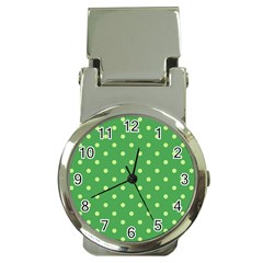 Polka-dots-green Money Clip Watches by nate14shop