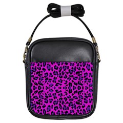 Pattern-tiger-purple Girls Sling Bag by nate14shop