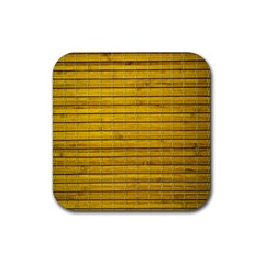 Bamboo-yellow Rubber Coaster (square) by nate14shop
