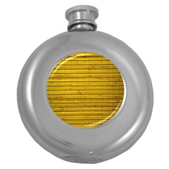 Bamboo-yellow Round Hip Flask (5 Oz)