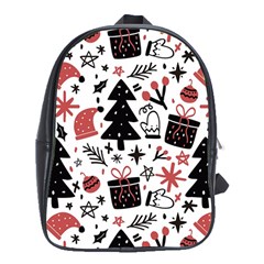 Christmas Tree-background-jawelry Bel,gift School Bag (xl) by nate14shop