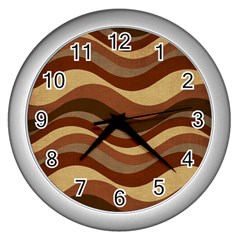 Backgrounds-lines Dark Wall Clock (silver) by nate14shop