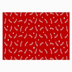 Christmas Pattern,love Red Large Glasses Cloth (2 Sides) by nate14shop