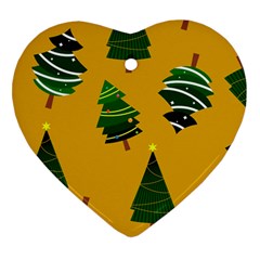 Christmas Tree,yellow Ornament (heart) by nate14shop
