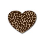 Giraffe Rubber Coaster (Heart) Front