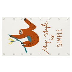 Sloth On Branch Banner And Sign 7  X 4  by NiOng