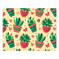 Cactus Love 5 Double Sided Flano Blanket (large)  by designsbymallika