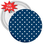 Polka-dots 3  Buttons (100 pack) 
