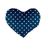 Polka-dots Standard 16  Premium Heart Shape Cushions