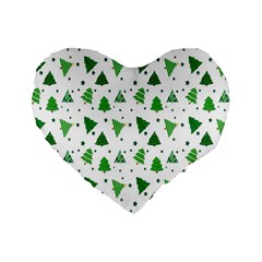 Christmas-trees Standard 16  Premium Heart Shape Cushions by nateshop