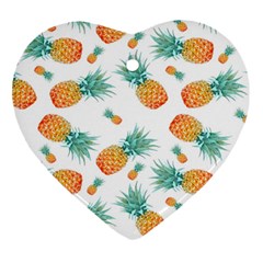 Pineapple Heart Ornament (two Sides) by nateshop