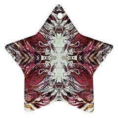 Pink On Gold Symmetry Ornament (star) by kaleidomarblingart