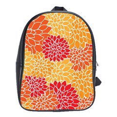 Background Colorful Floral School Bag (large) by artworkshop