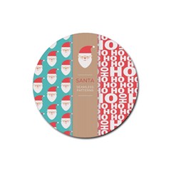  Christmas Claus Continuous Rubber Coaster (round) by artworkshop