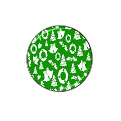 Green  Background Card Christmas  Hat Clip Ball Marker (4 Pack) by artworkshop