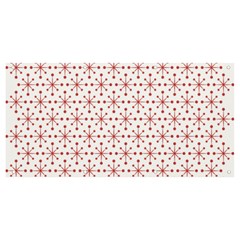 Pattern Christmas Pattern Red Stars Banner And Sign 8  X 4 