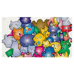 Cats Cartoon Cats Colorfulcats Banner And Sign 7  X 4 