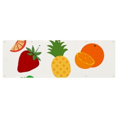 Fruits Cartoon Banner And Sign 12  X 4 