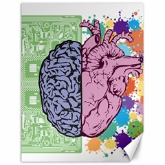 Brain Heart Balance Canvas 12  X 16  by Sapixe