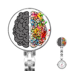 Brain Mind Psychology Idea Hearts Stainless Steel Nurses Watch by Sapixe