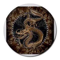 Dragon Pentagram Round Mousepads by Sapixe