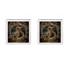 Dragon Pentagram Cufflinks (square) by Sapixe