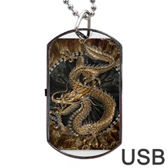 Dragon Pentagram Dog Tag Usb Flash (one Side) by Sapixe