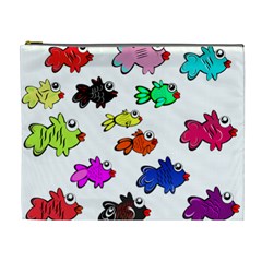 Fish Fishes Marine Life Swimming Water Cosmetic Bag (xl) by Sapixe