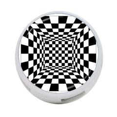 Black And White Chess Checkered Spatial 3d 4-port Usb Hub (one Side) by Sapixe