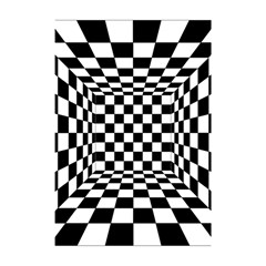 Black And White Chess Checkered Spatial 3d Shower Curtain 48  X 72  (small)  by Sapixe