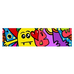 Cartoon Oblong Satin Scarf (16  X 60 ) by nateshop