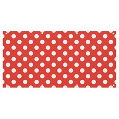 Polka-dots-red White,polkadot Banner And Sign 8  X 4  by nateshop