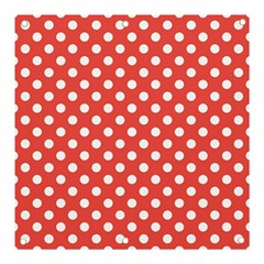 Polka-dots-red White,polkadot Banner And Sign 3  X 3  by nateshop