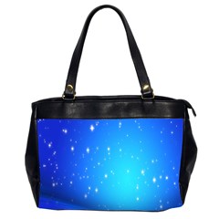 Background-blue Star Oversize Office Handbag (2 Sides) by nateshop