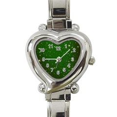 Background-star -green Heart Italian Charm Watch by nateshop