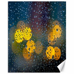 Bokeh Raindrops Window  Canvas 11  X 14  by artworkshop