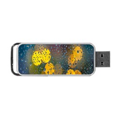 Bokeh Raindrops Window  Portable Usb Flash (two Sides) by artworkshop