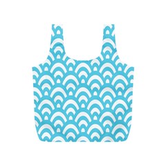  Waves Ocean Blue Texture Full Print Recycle Bag (s) by artworkshop