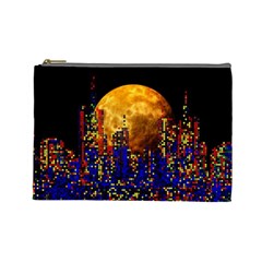 Skyline Frankfurt Abstract Moon Cosmetic Bag (large)